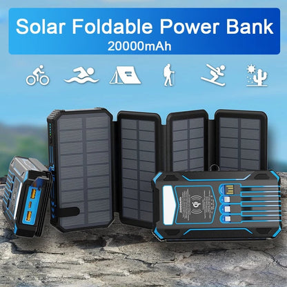 🔥Today's top 50 customers Only $48.99 🎉Outdoor Foldable Solar Large Capacity Charger Mobile Power Bank