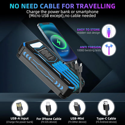 🔥Today's top 50 customers Only $48.99 🎉Outdoor Foldable Solar Large Capacity Charger Mobile Power Bank