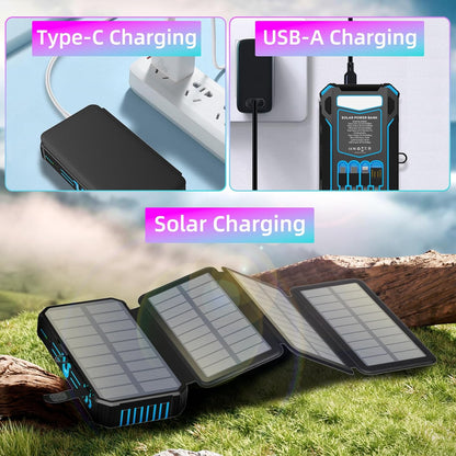 🔥Today's top 50 customers Only $48.99 🎉Outdoor Foldable Solar Large Capacity Charger Mobile Power Bank