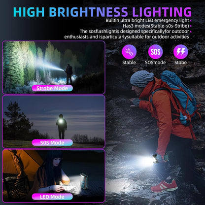 🔥Today's top 50 customers Only $48.99 🎉Outdoor Foldable Solar Large Capacity Charger Mobile Power Bank